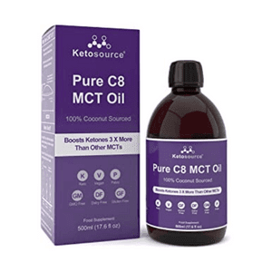 pure c8 MCT oil in bottle